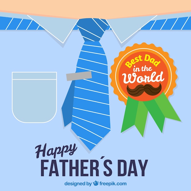 Happy father's day background with tie