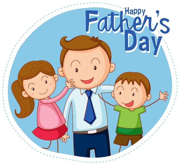 Free vector a happy father's day banner