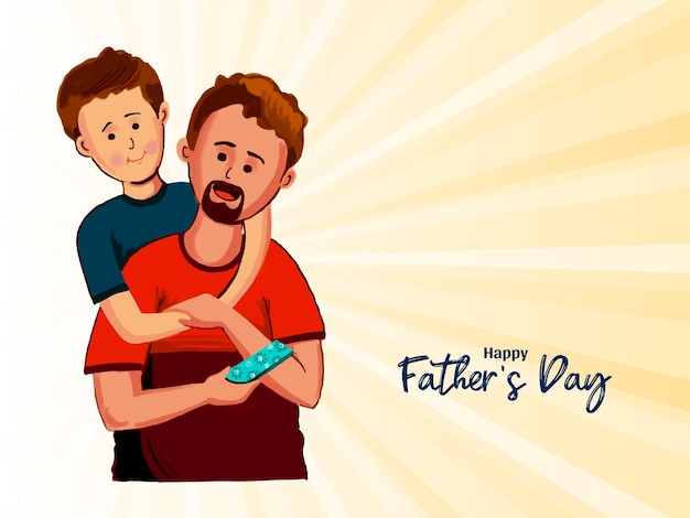Free vector happy father's day celebration modern background design