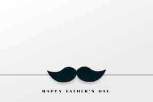 Free vector happy father's day flat style simple background with mustache