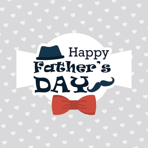 Happy father's day greeting card with pattern background