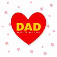 Free vector happy father's day greetings red yellow white background social media design banner free vector