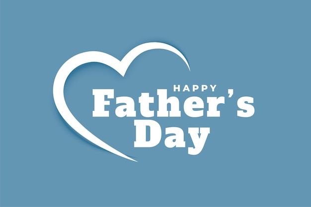 Happy father's day heart simple background