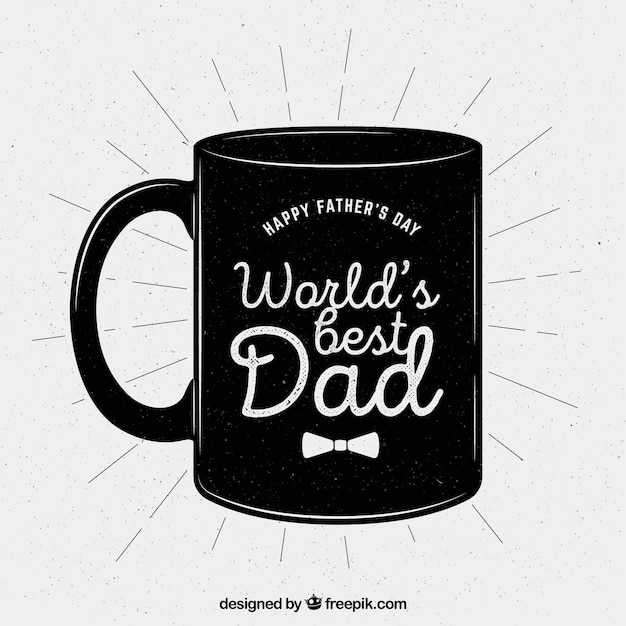 Happy father's day retro mug background