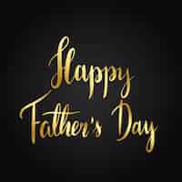 Free vector happy father s day typography style vector