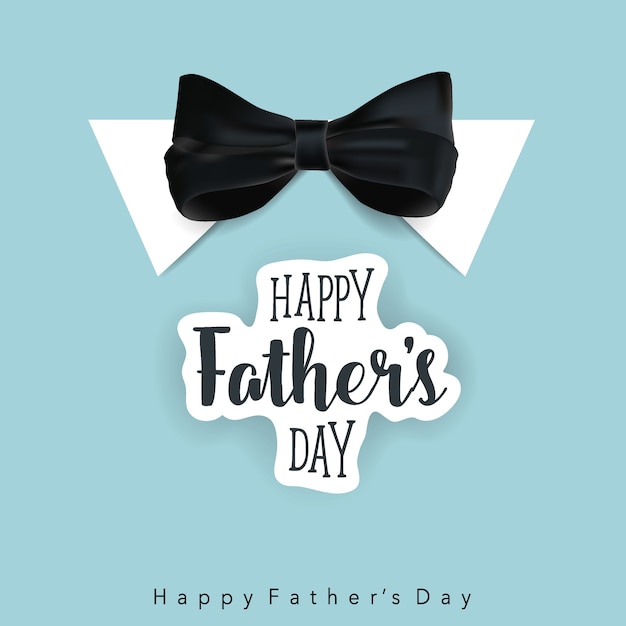 Free vector happy father's day with bow tie background