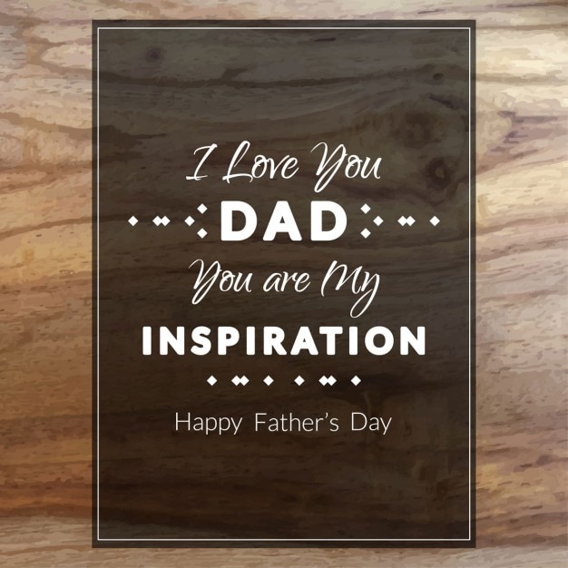 Free vector happy father's day wooden background with a beautiful phrase