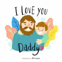 Free vector happy father's day