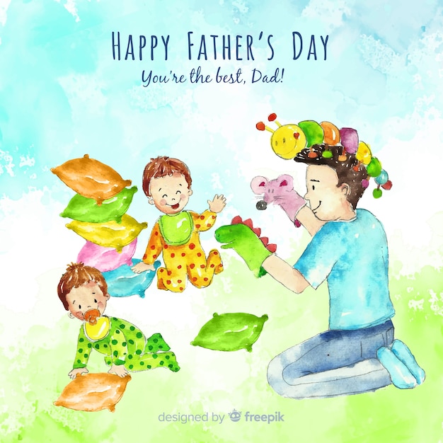 Free vector happy father's day