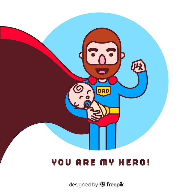 Free vector happy father's day