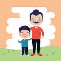 Free vector happy father's day