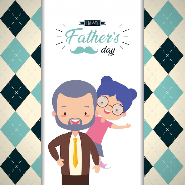 Free vector happy father's day