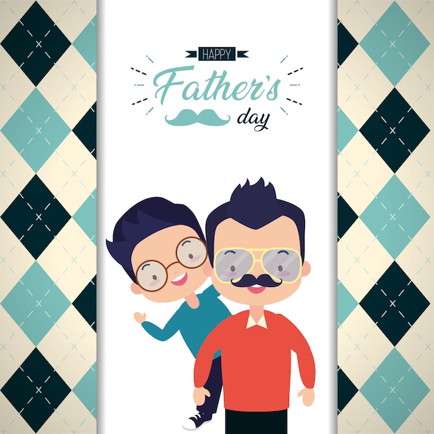 Free vector happy father's day