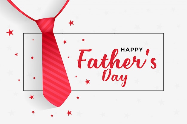 Free vector happy fathers day background with red tie