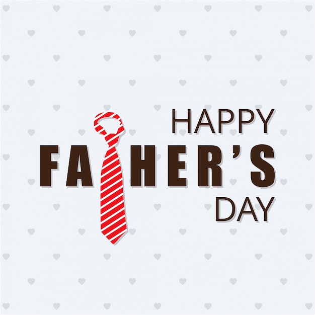 Happy fathers day card with striped tie