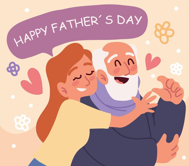 Счастливое празднование дня отца