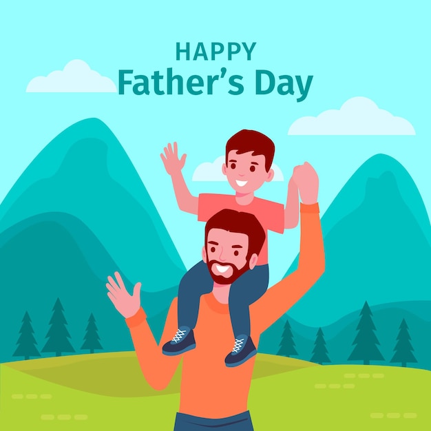 Happy fathers day concept