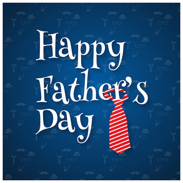 Free vector happy fathers day design with tie