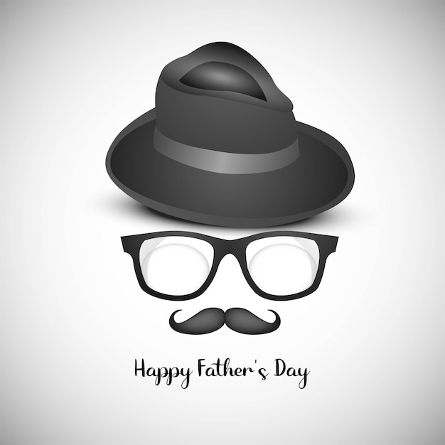 Free vector happy fathers day greeting card design