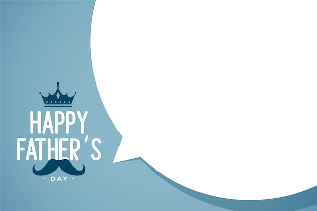 Free vector happy fathers day greeting card with text space