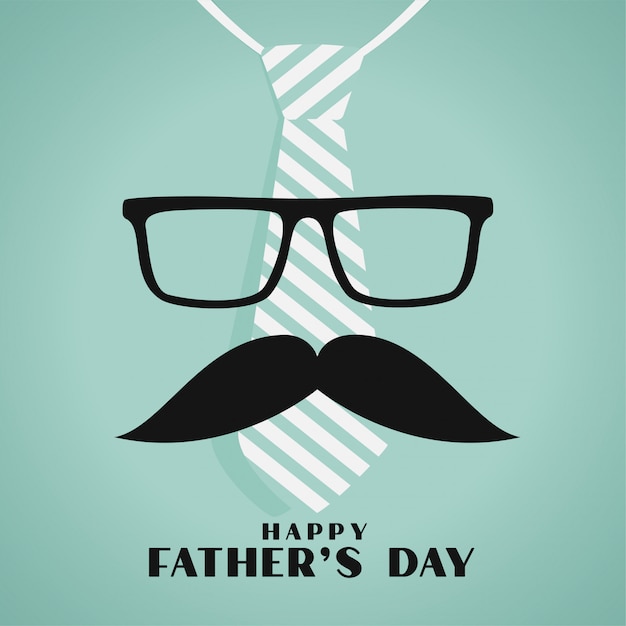 Happy fathers day greeting design in hipster style