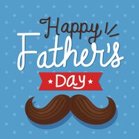 Free vector happy fathers day lettering card