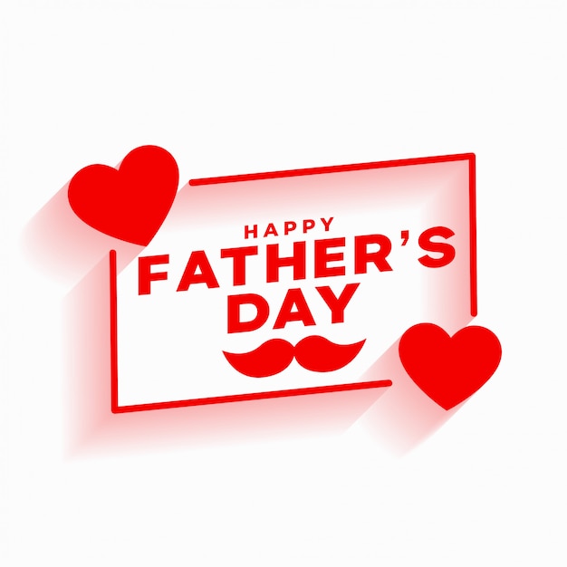 Бесплатное векторное изображение Счастливый день отцов красный любовь отношения