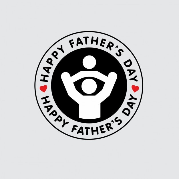 Vettore gratuito happy fathers day stamp