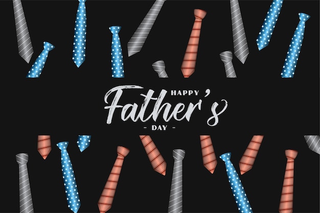 Happy fathers day tie pattern greeting card
