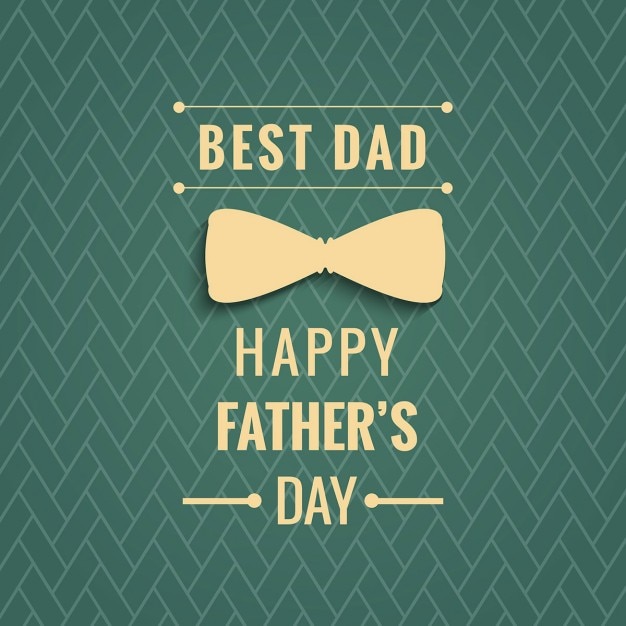 Free vector happy fathers day vintage background with a bow tie