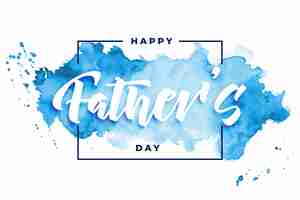 Free vector happy fathers day watercolor card design