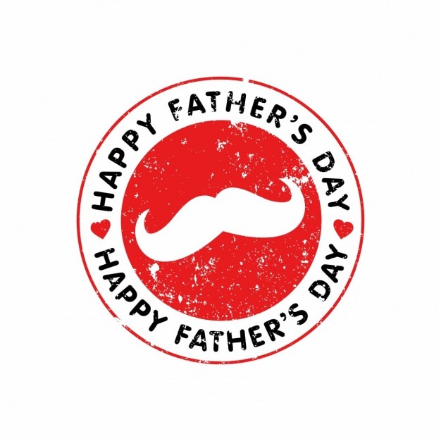 Free Vector happy fathers say stamp