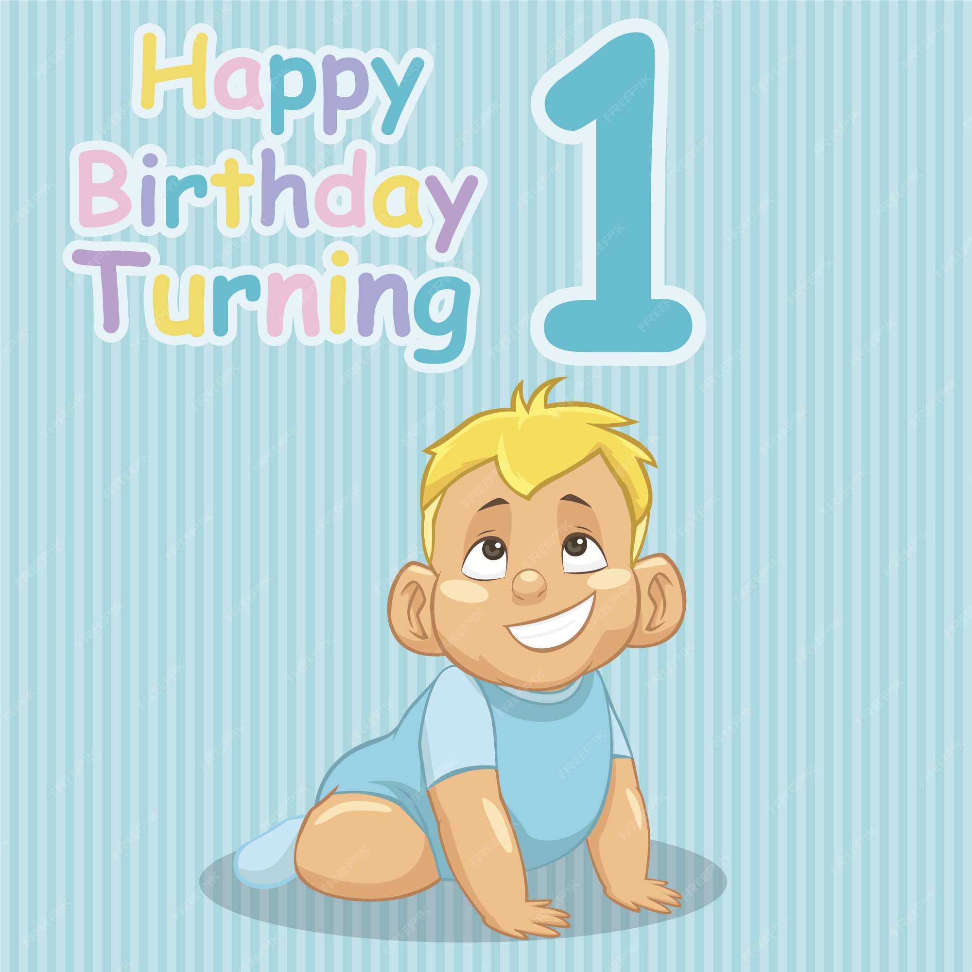 Free Vector | Happy first birthday background