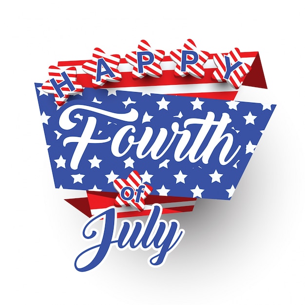 Free vector happy fourth of july background