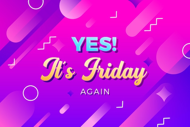 Free vector happy friday - background