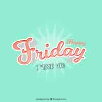 Free vector happy friday vintage background