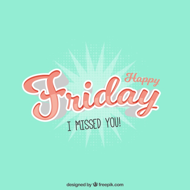 Free Vector happy friday vintage background