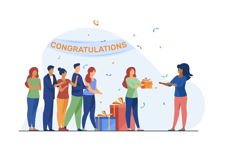 무료 Vector 여자의 생일을 축하하는 행복 친구.