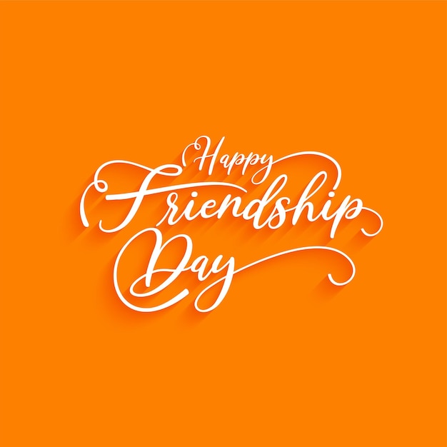 Happy Friendship day beautiful text design yellow color background