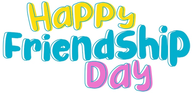 Vettore gratuito banner con logo happy friendship day