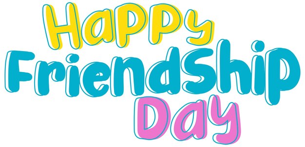 Happy Friendship Day logo banner