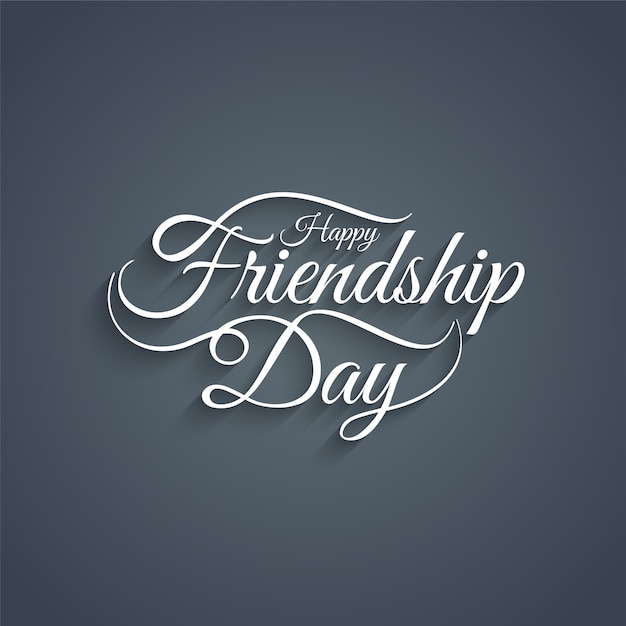 Happy Friendship day stylish text design background