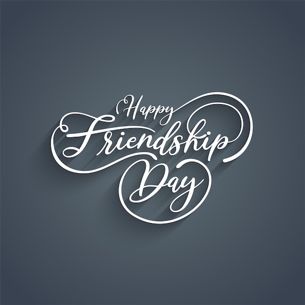 Happy friendship day stylish text design background