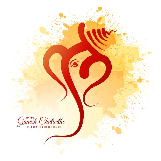 Free vector happy ganesh chaturthi celebration greeting card background