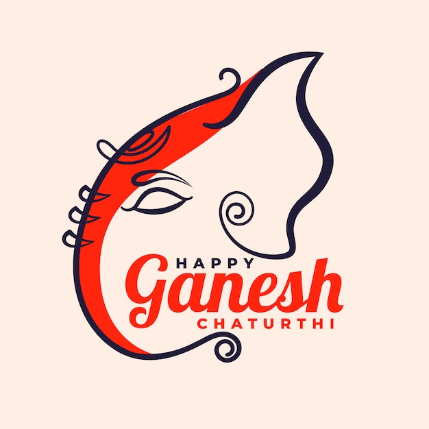 행복한 ganesh chaturthi 창조적 인 축제 디자인