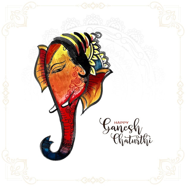 Fondo decorativo di celebrazione del festival felice di ganesh chaturthi