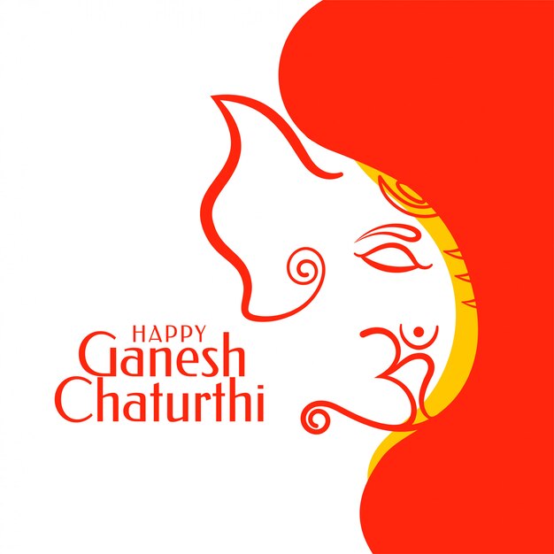 Happy ganesh chaturthi festival stylish card design