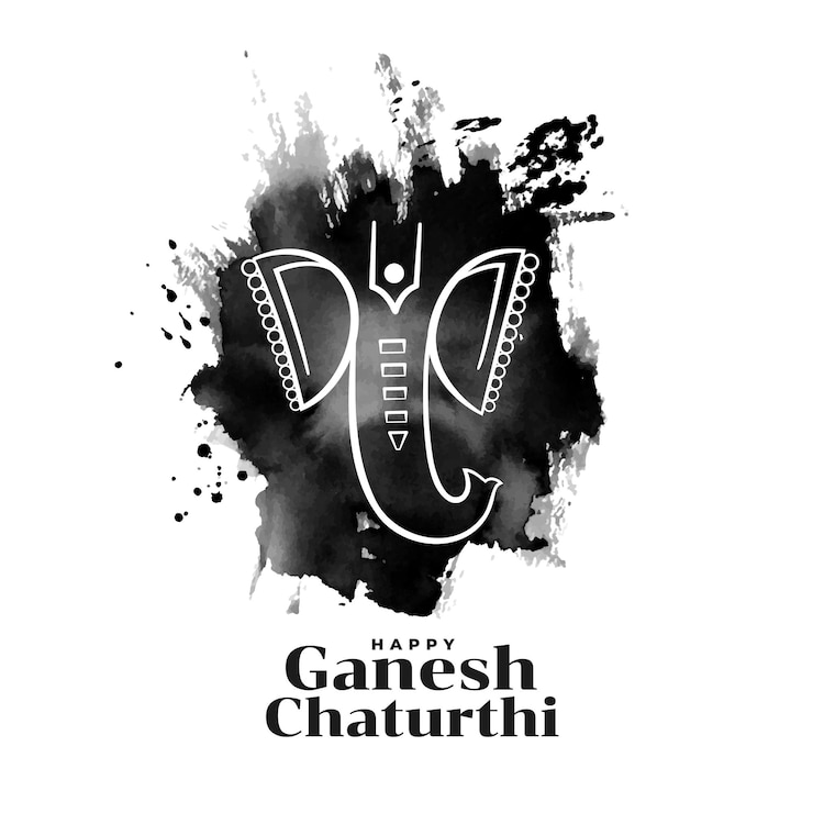 मुफ़्त वेक्टर ग्रन्जी इफ़ेक्ट के साथ गणेश चतुर्थी के उत्सव का खुशनुमा बैकग्राउंड