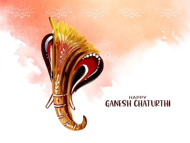 해피 ganesh chaturthi 인도 전통 축제 배경 디자인
