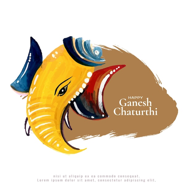 Fondo artistico del festival tradizionale felice di ganesh chaturthi